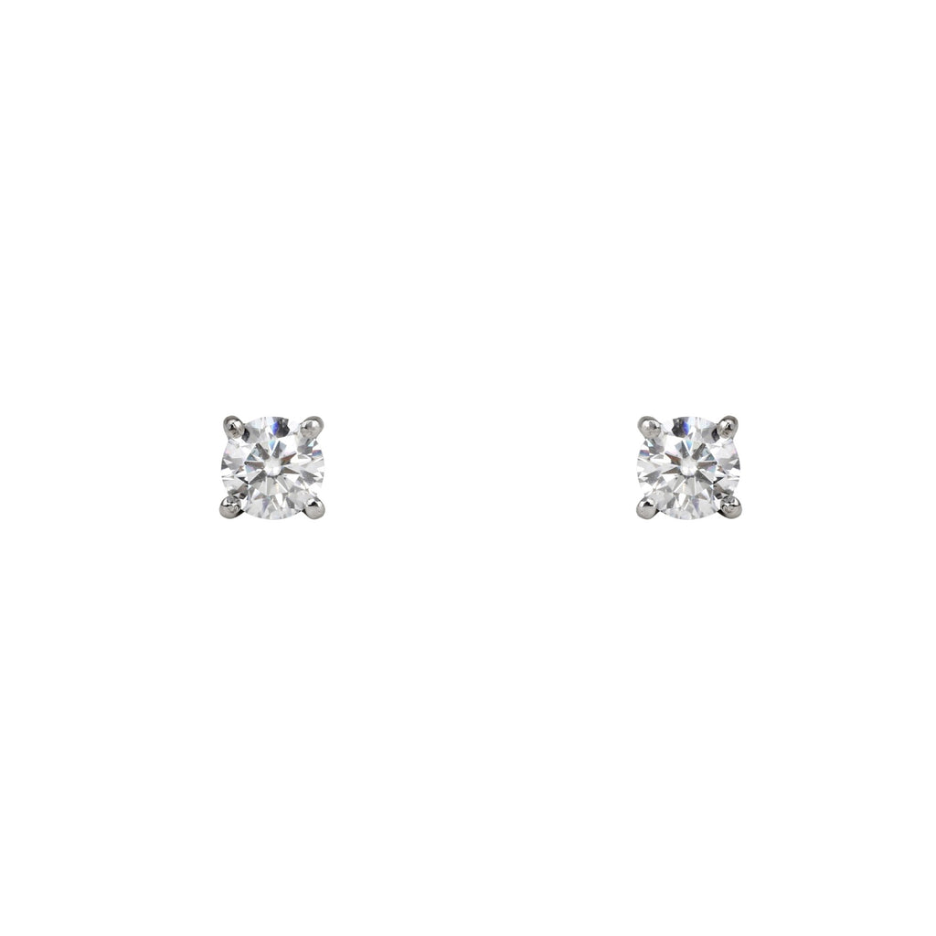 Brinco Solitário Moissanita 4mm 0,30ct