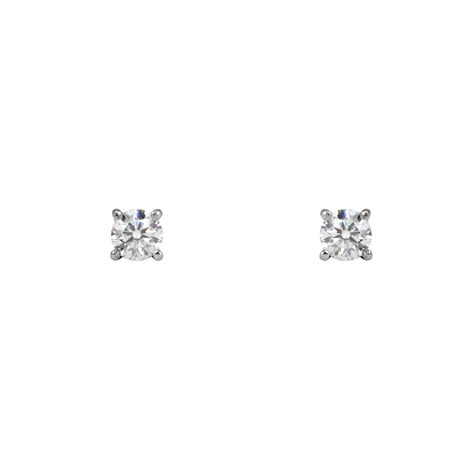 Brinco Solitário Moissanita 4mm 0,30ct