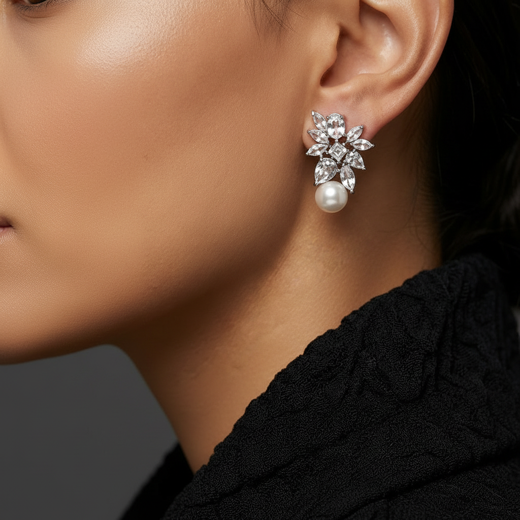 Brinco Belle em Pérolas