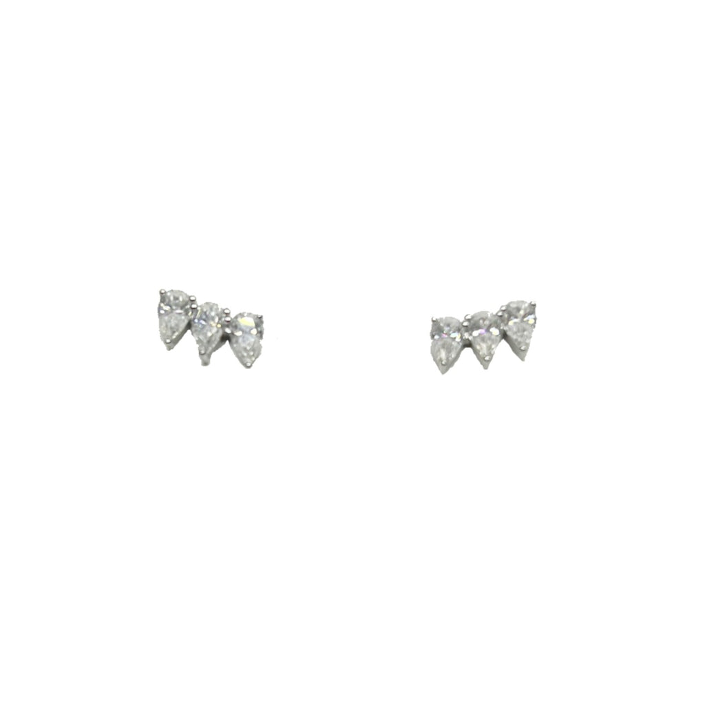 Brinco Earcuff Gotas Moissanita