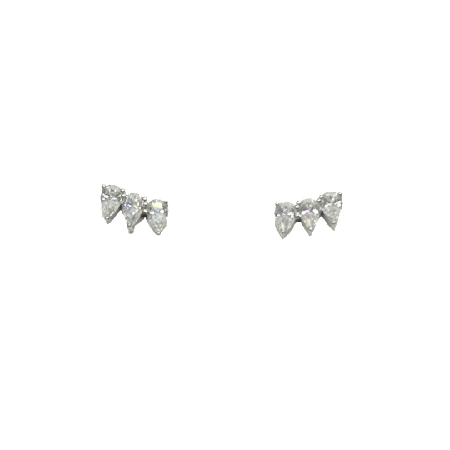 Brinco Earcuff Gotas Moissanita