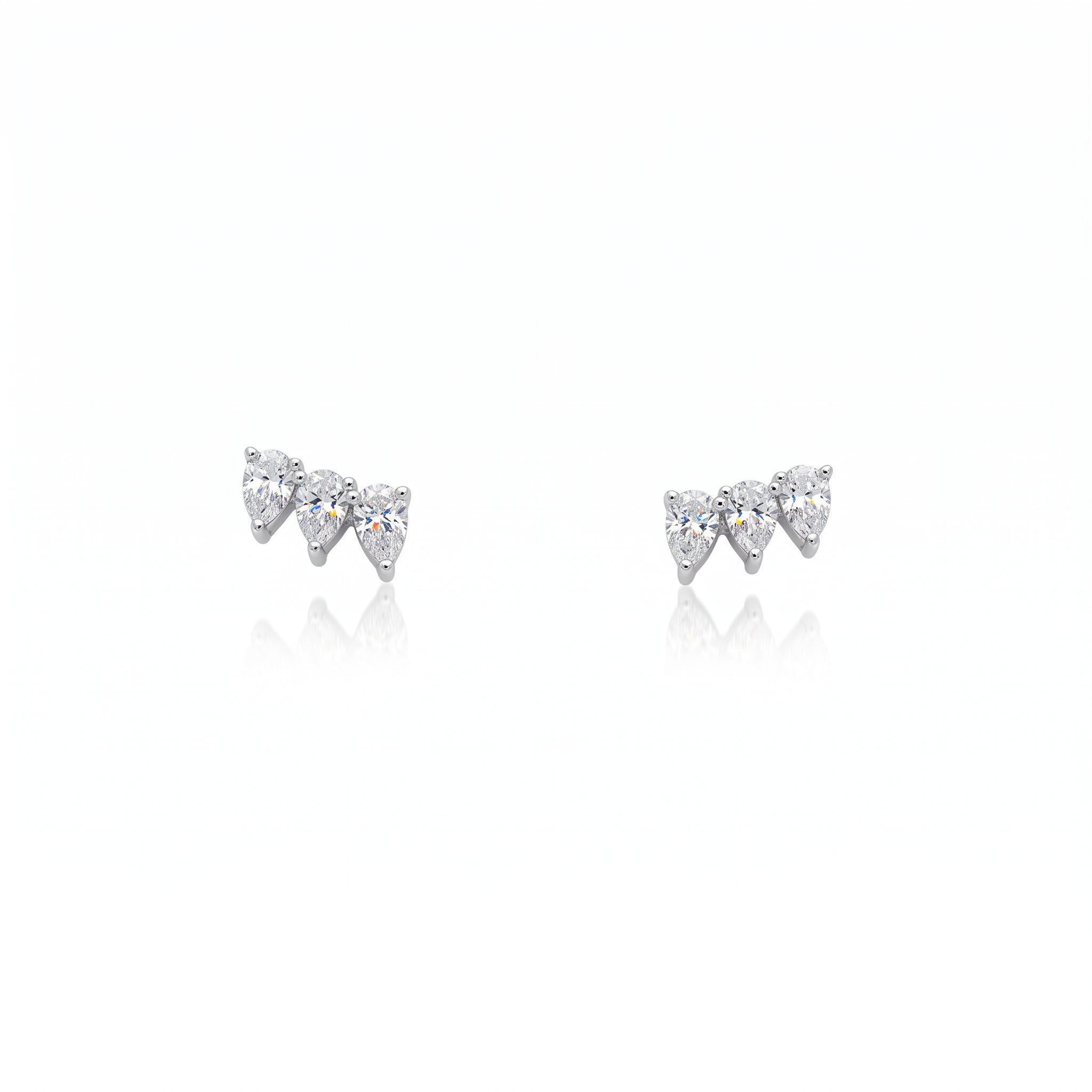 Brinco Earcuff Gotas Moissanita
