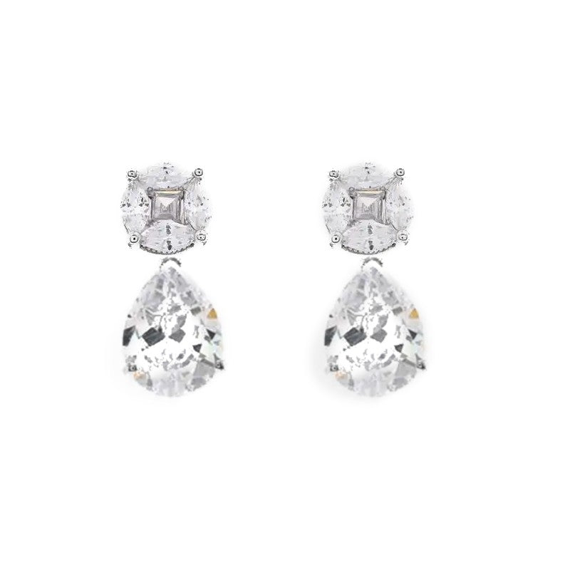 Brinco Pingente Solitário com Gota