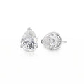 Brinco Solitário Gota de Moissanita 7mm - 3.80ct