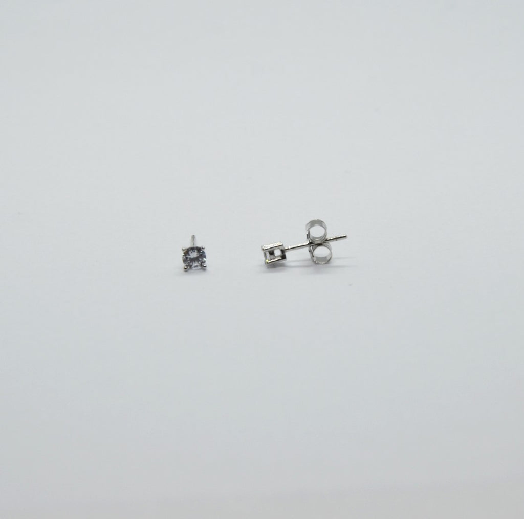 Brinco Solitario Zircônia 4mm