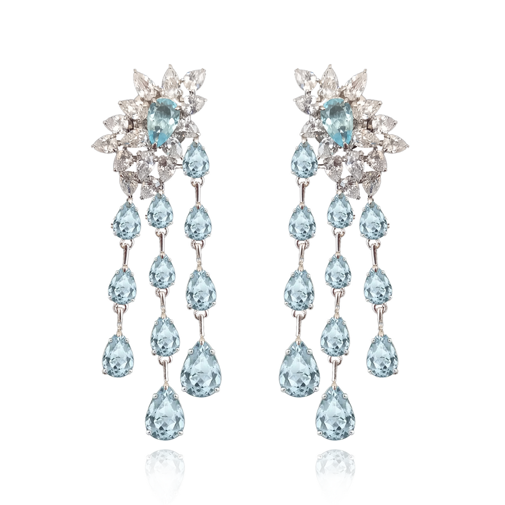Brinco Earcuff Pingente Gotas
