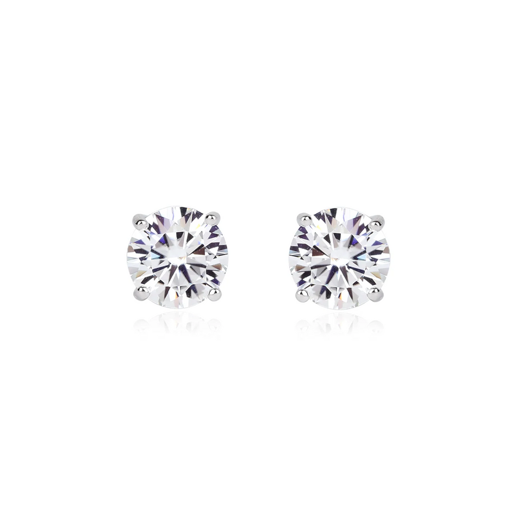 Brinco Solitário Moissanita 3,50ct - 10mm