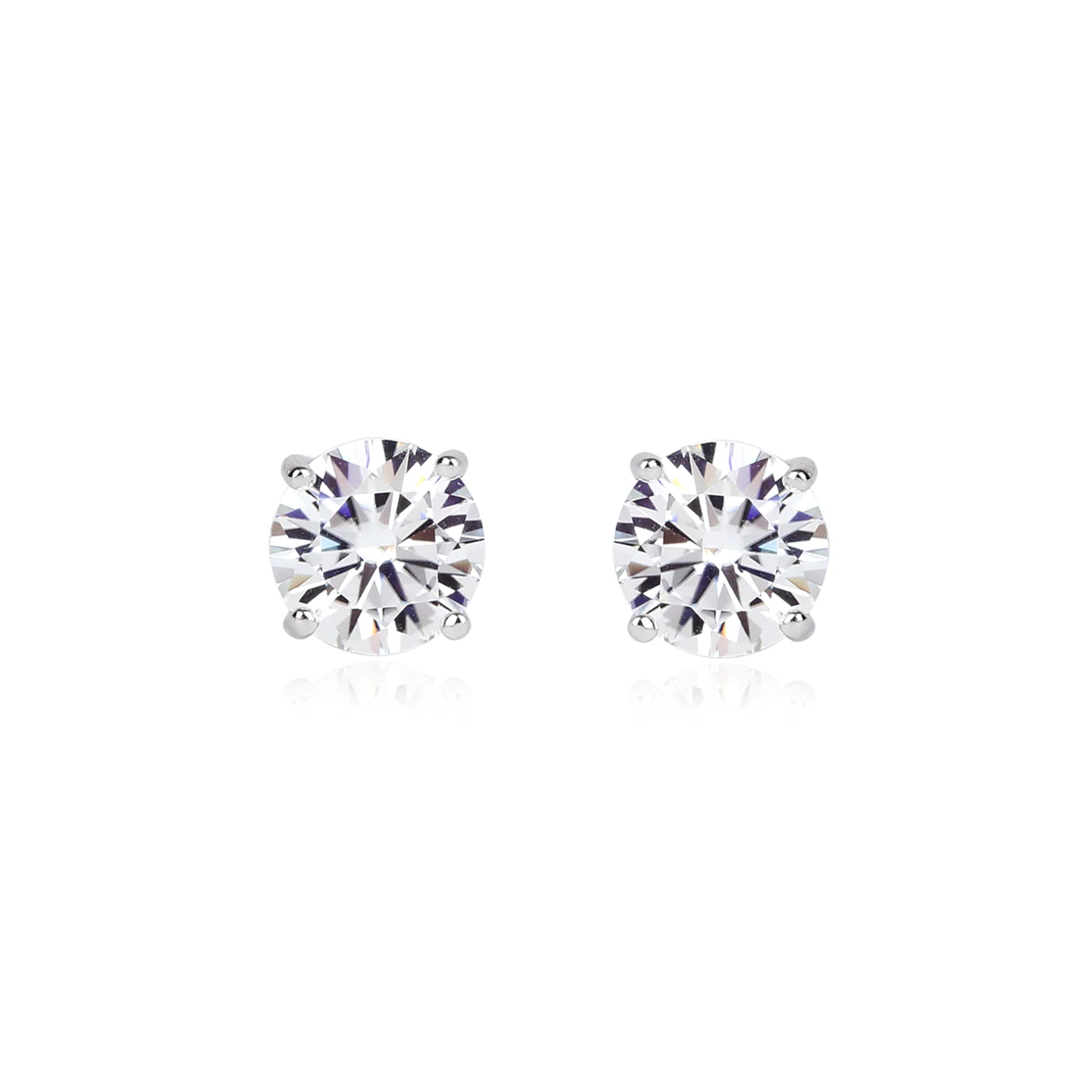 Brinco Solitário Moissanita 3,50ct - 10mm