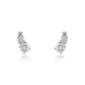 Brinco Earcuff Trio em Moissanitas