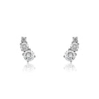 Brinco Earcuff Trio em Moissanitas