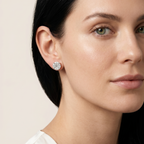 Brinco Solitário Cluster Moissanitas 3,00ct