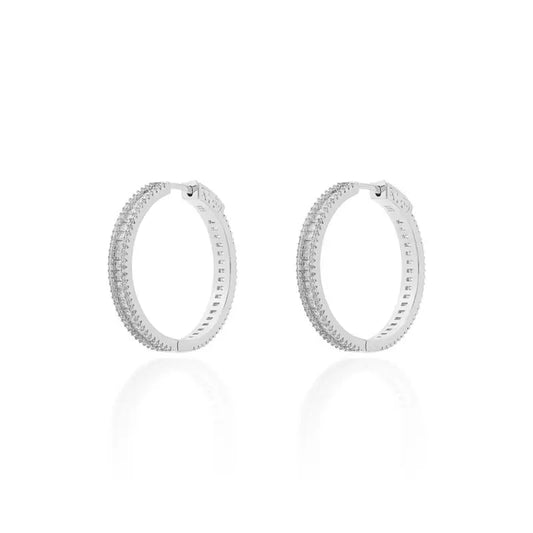 Brinco Argola Baguetes  20mm