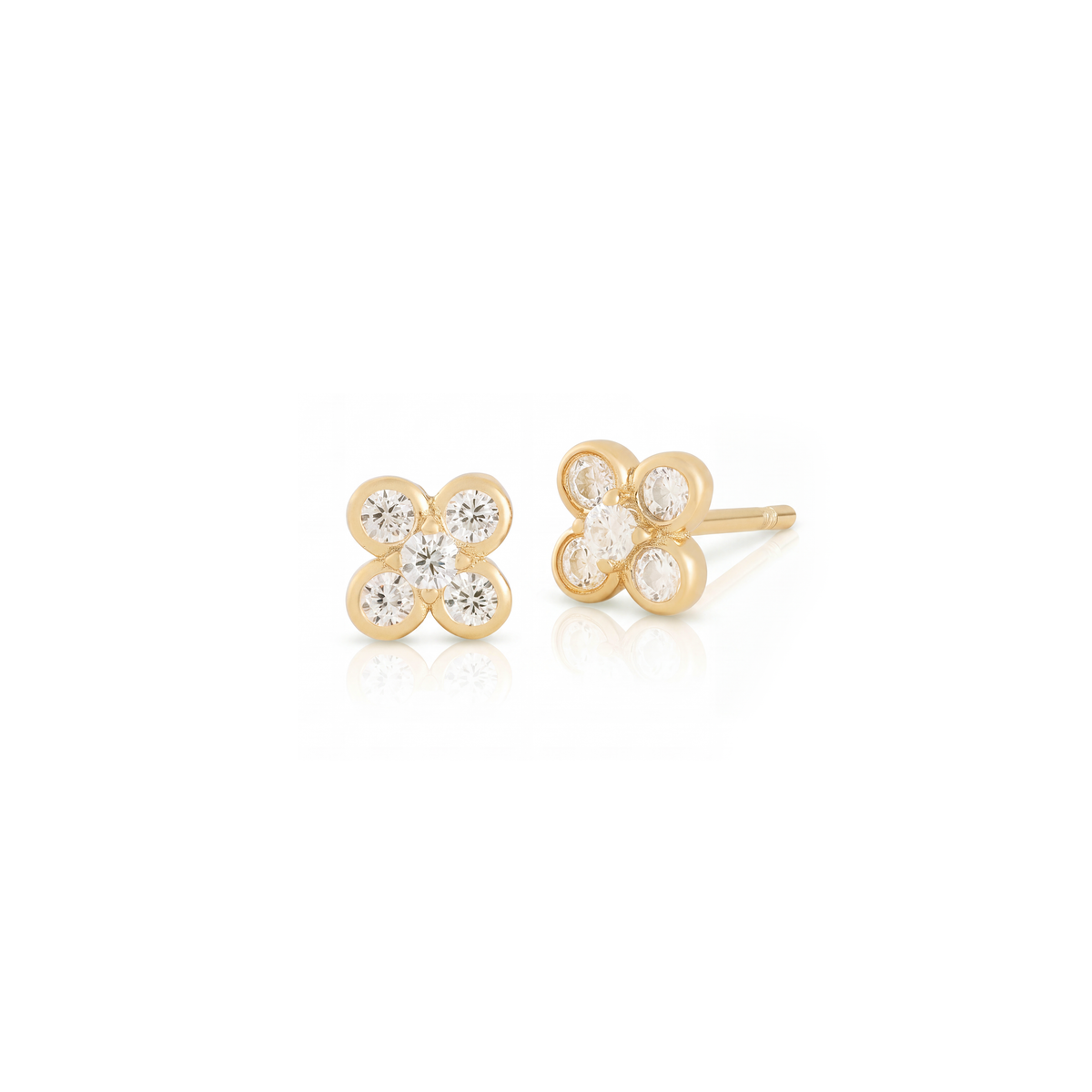 Brinco Flor Moissanitas