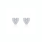 Brinco Solitário Coração de Moissanita 10mm - 5,50ct