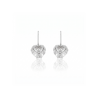 Brinco Solitário Coração de Moissanita 10mm - 5,50ct