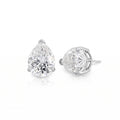 Brinco Solitário Gota de Moissanita 10mm - 7ct