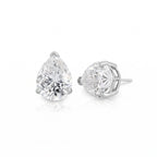 Brinco Solitário Gota de Moissanita 10mm - 7ct