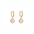 Brinco Argola com Solitário de Moissanita 7mm - 1.25ct