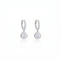 Brinco Argola com Solitário de Moissanita 7mm - 1.25ct
