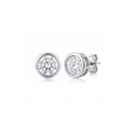 Brinco Solitário de Moissanita 6.5mm Inglesa - 1ct