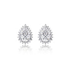 Brinco Gota de Moissanita com Moldura  7x9mm - 4.36ct