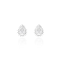Brinco Gota de Moissanita com Moldura  7x9mm - 4.36ct