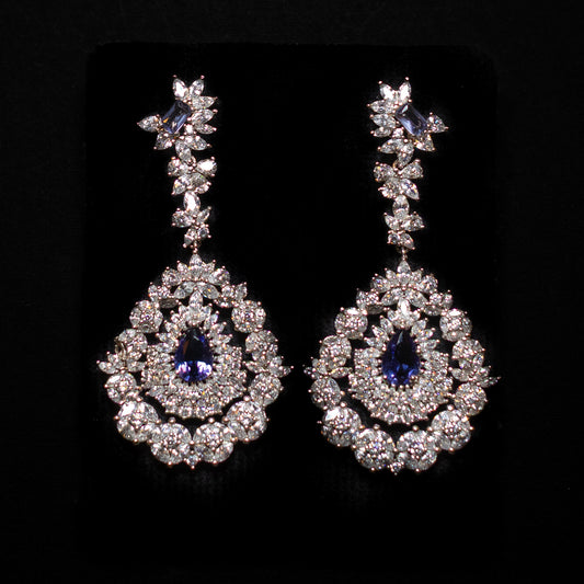 Brinco Chandelier Tanzanita