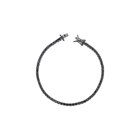 Pulseira Riviera 2mm 4 Garras Zircônia Negra