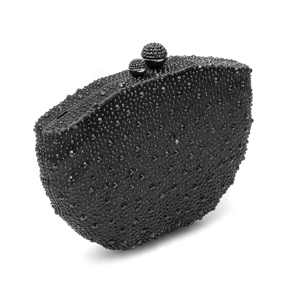 Clutch em Cetim e Cristais Isla