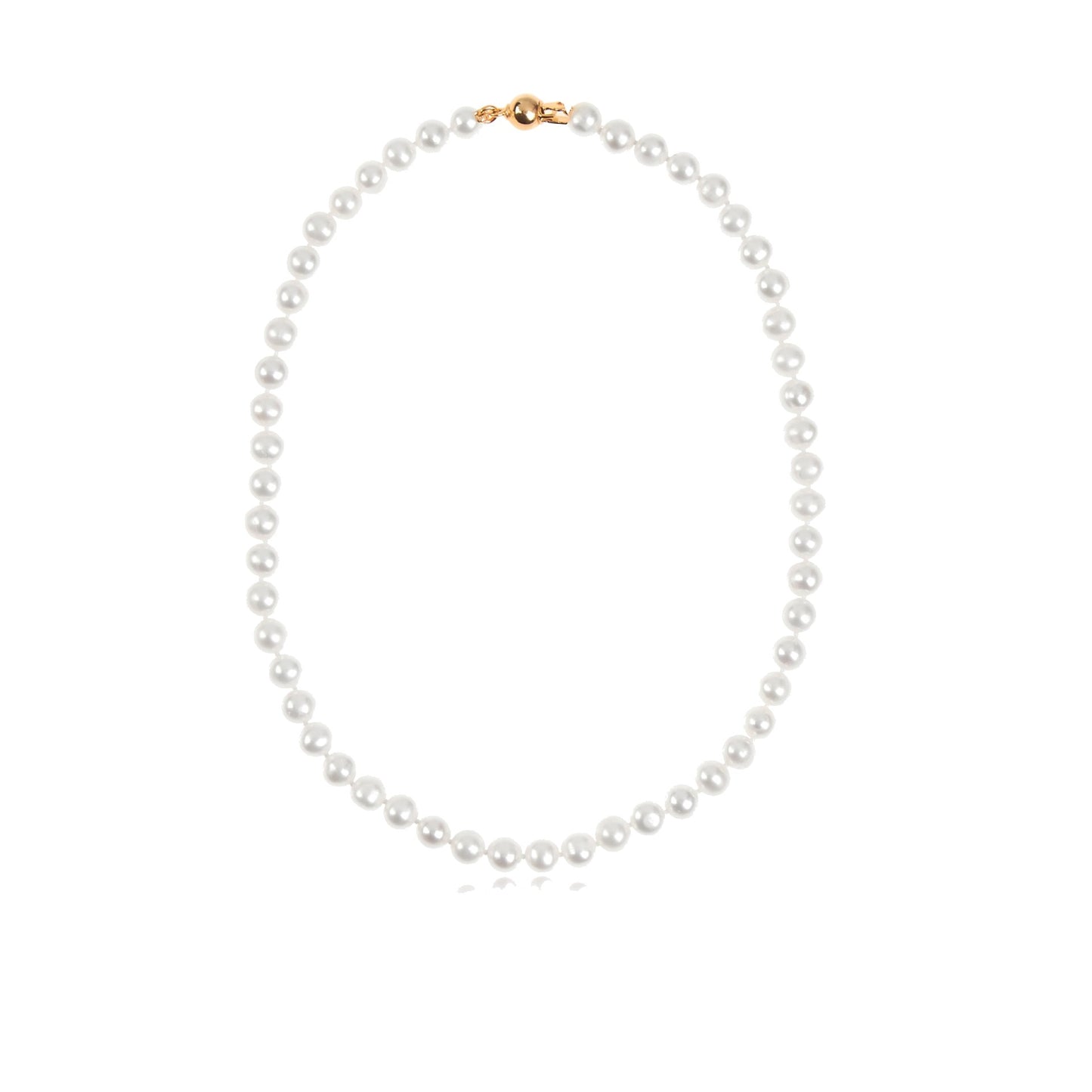 Colar Pérolas Naturais 7mm - 42cm