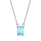Colar Topázio Azul Baguete 0,79ct