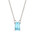 Colar Topázio Azul Natural Baguete 1,43ct