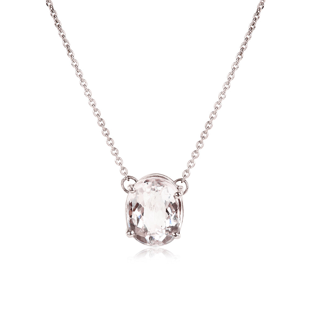 Colar Kunzita Oval Natural 2,48ct