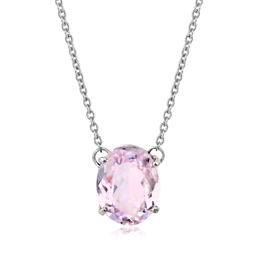 Colar Kunzita Oval 2,80ct