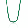 Colar Riviera 3mm 4 Garras Esmeralda Fusion