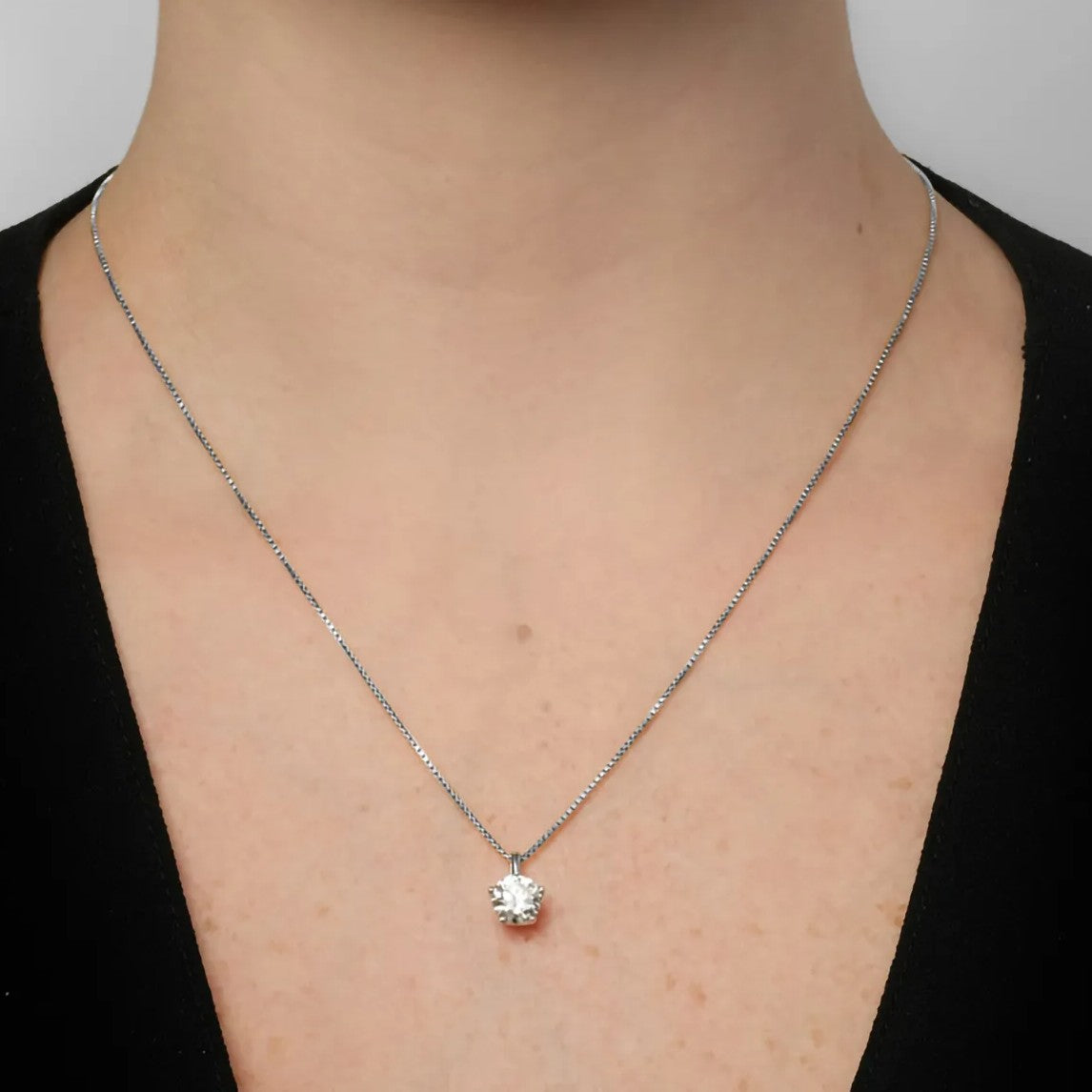 Colar Solitário Moissanita 2,00ct