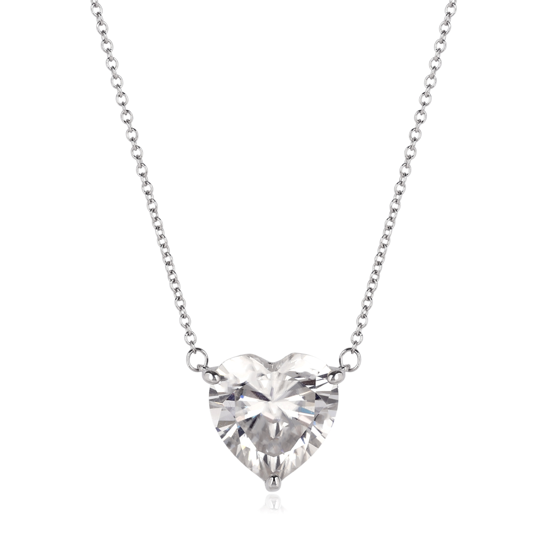 Colar Coração Moissanita 7,75ct