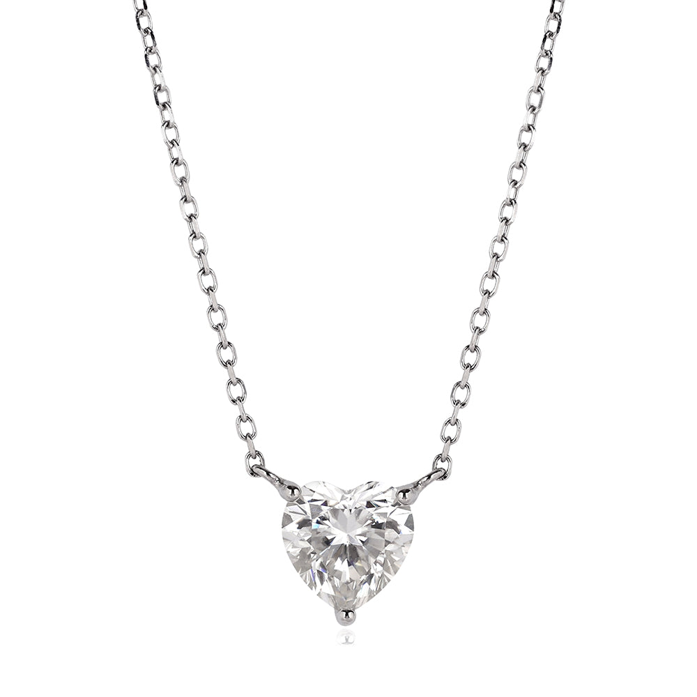 Colar Coração Moissanita 2,50ct