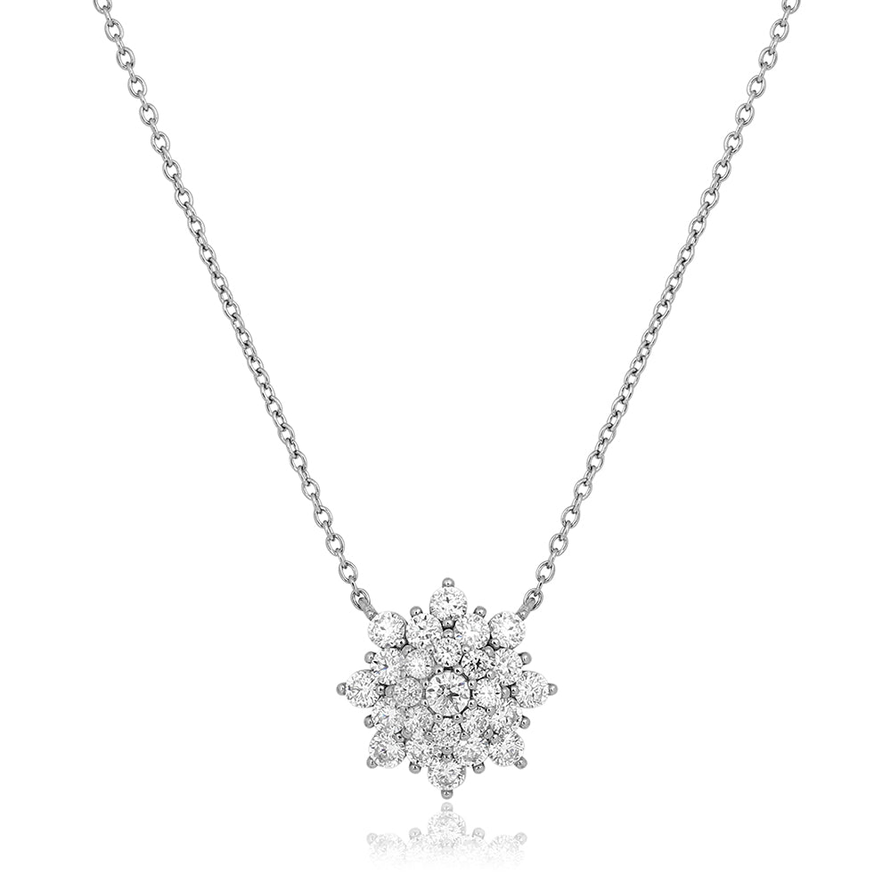 Colar Cluster de Redondas Moissanita 1,50ct