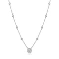 Colar solitário com Moldura de Moissanitas 0,95ct