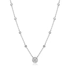 Colar solitário com Moldura de Moissanitas 0,95ct