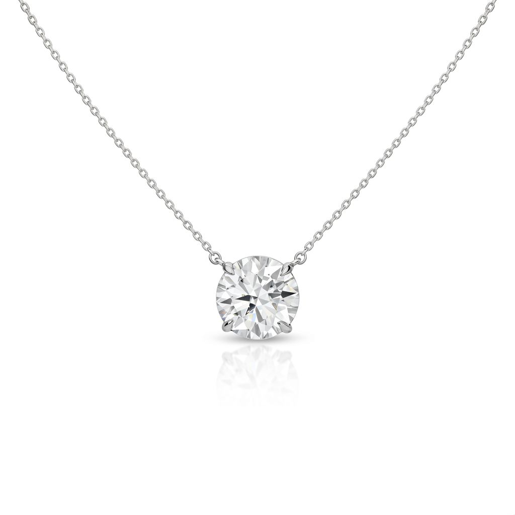 Colar Solitário Moissanita 11mm - 4,35ct