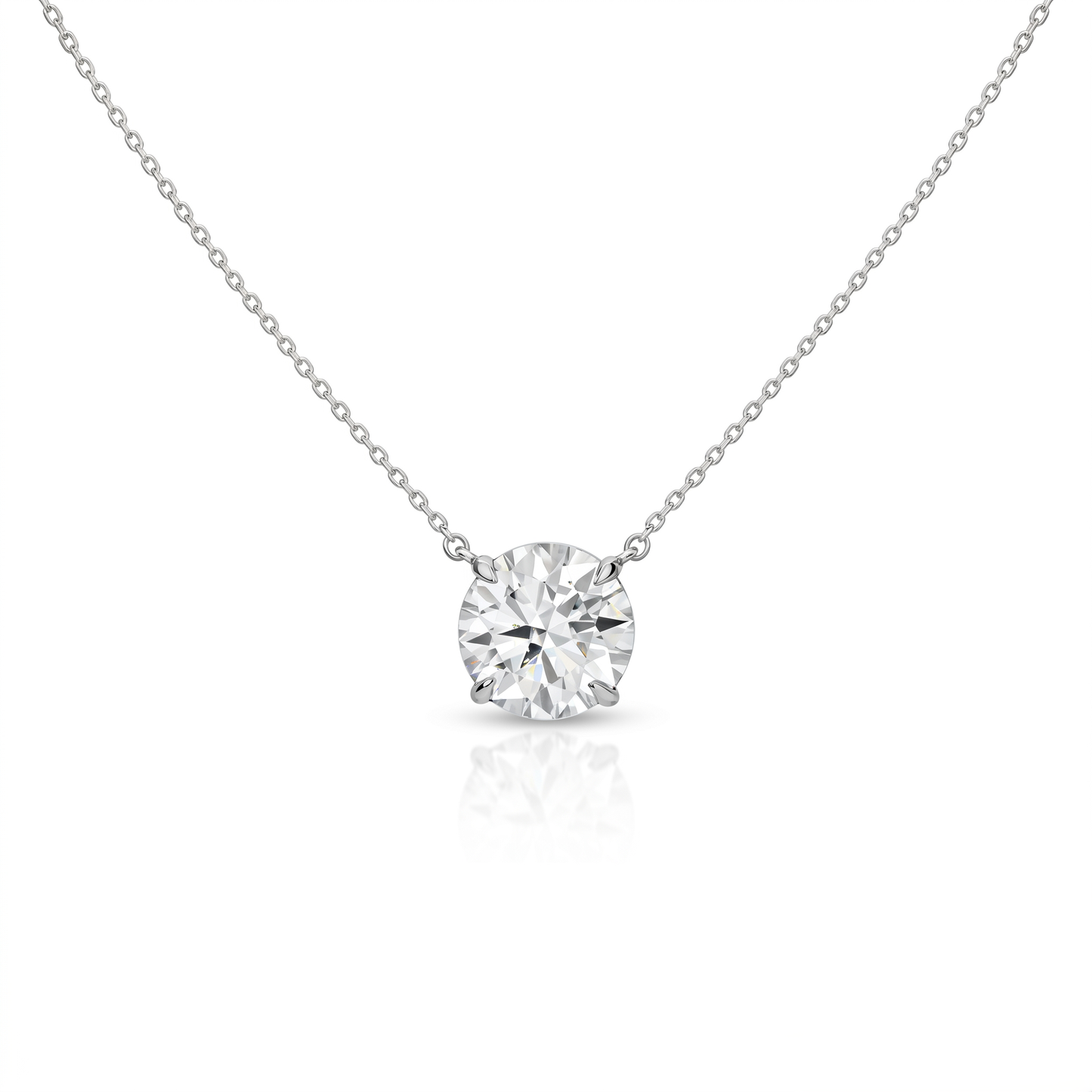 Colar Solitário Moissanita 11mm - 4,35ct