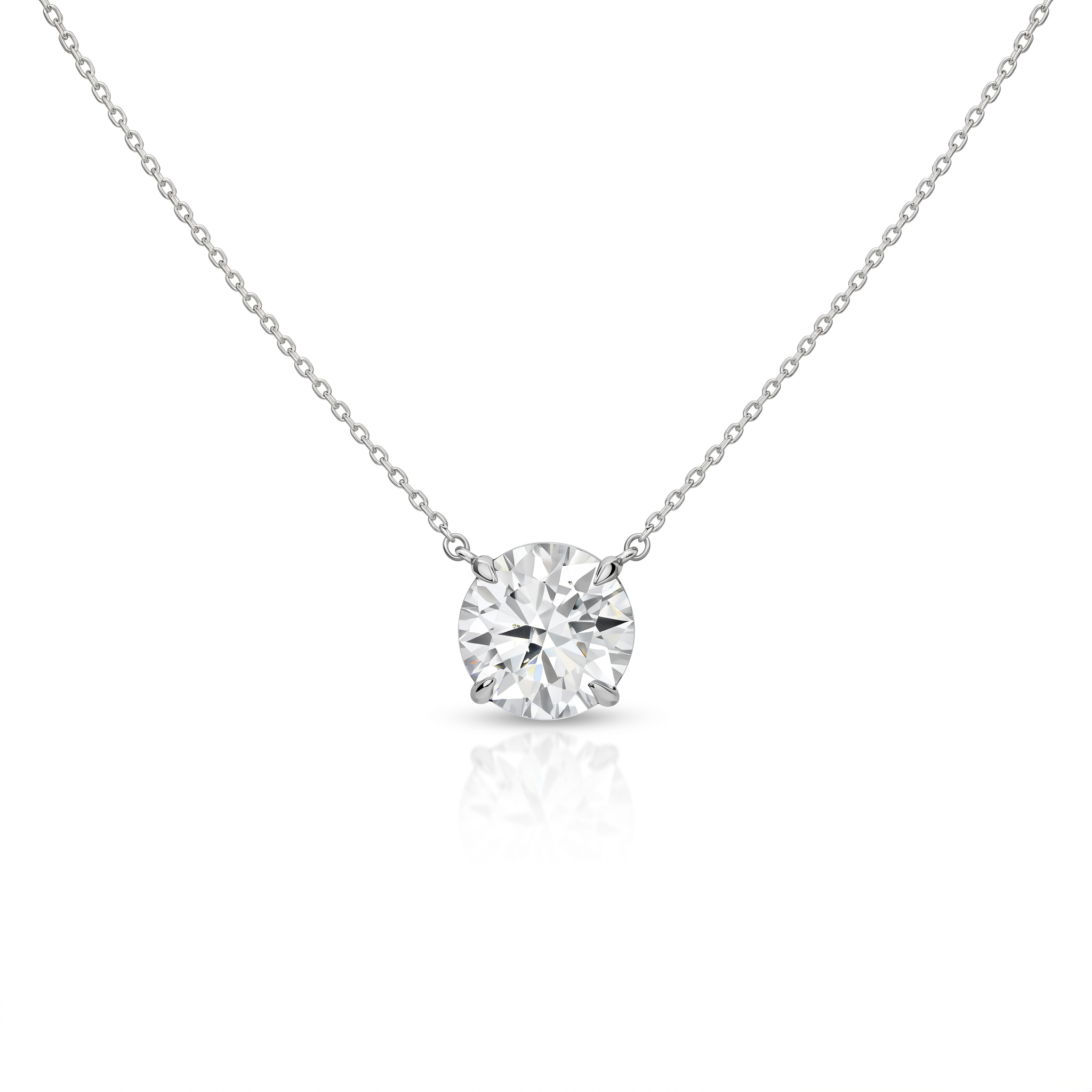 Colar Solitário Moissanita 11mm - 4,35ct