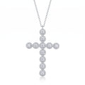 Colar Cruz Moissanitas com Molduras - 1.48ct