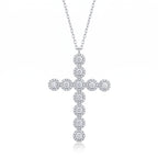 Colar Cruz Moissanitas com Molduras - 1.48ct