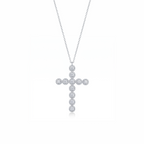 Colar Cruz Moissanitas com Molduras - 1.48ct