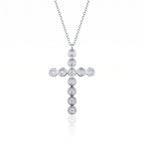 Colar Cruz Moissanitas com Molduras - 1.48ct
