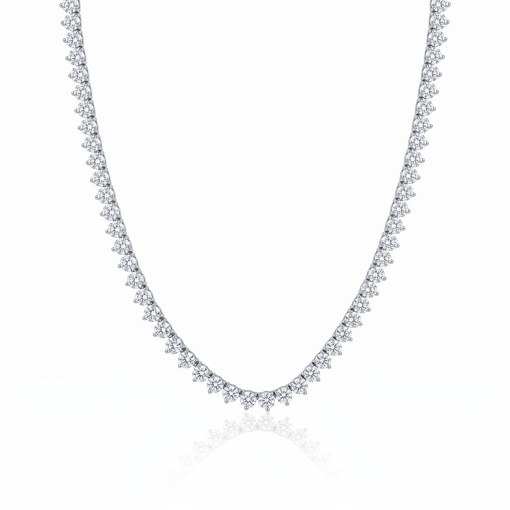 Colar Riviera Moissanita 4mm 3 Garras - 24,19ct