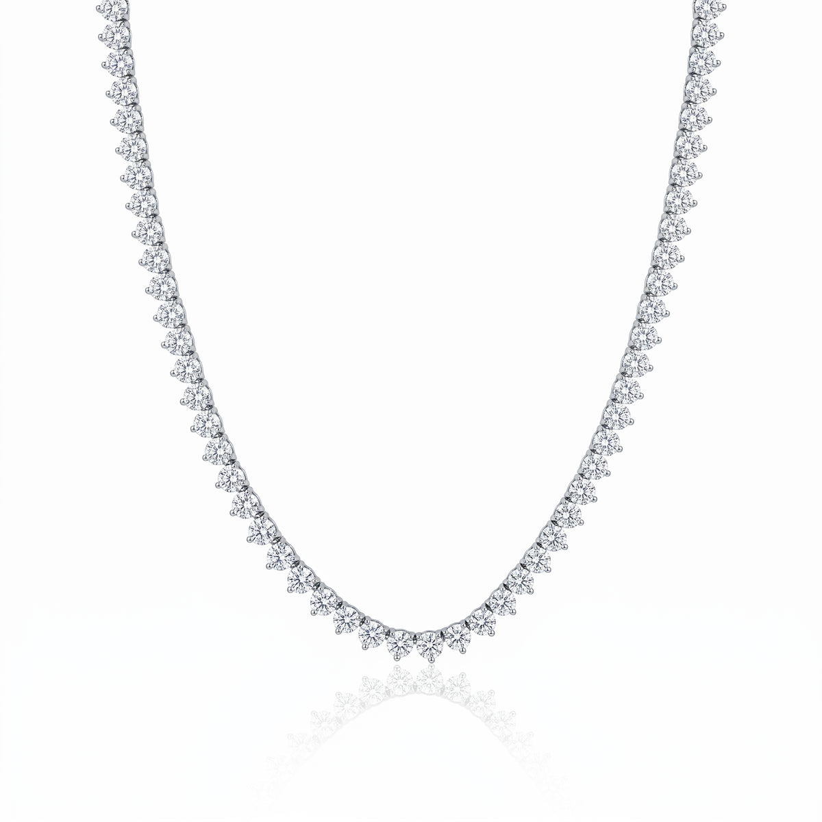Colar Riviera Moissanita 4mm 3 Garras - 24,19ct